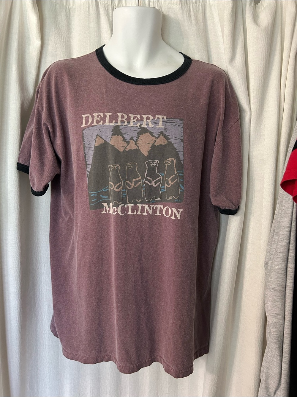 Tee: rare Delbert mcclinton band shirt large ringer